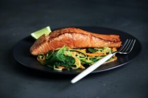 Salmon with veges