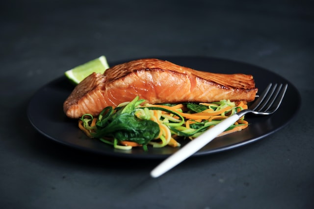 Salmon with veges