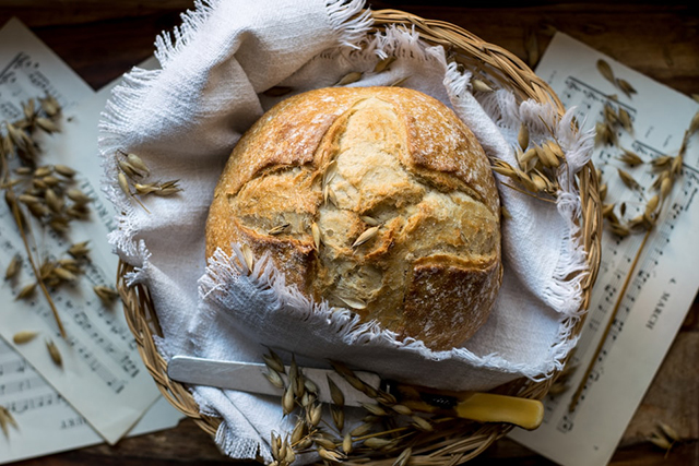 Sourdough Bread in Basket